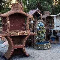 منقل سیمانی کلبه ای 