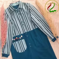 مانتو قواره بزرگ گلدوزی شده محیا