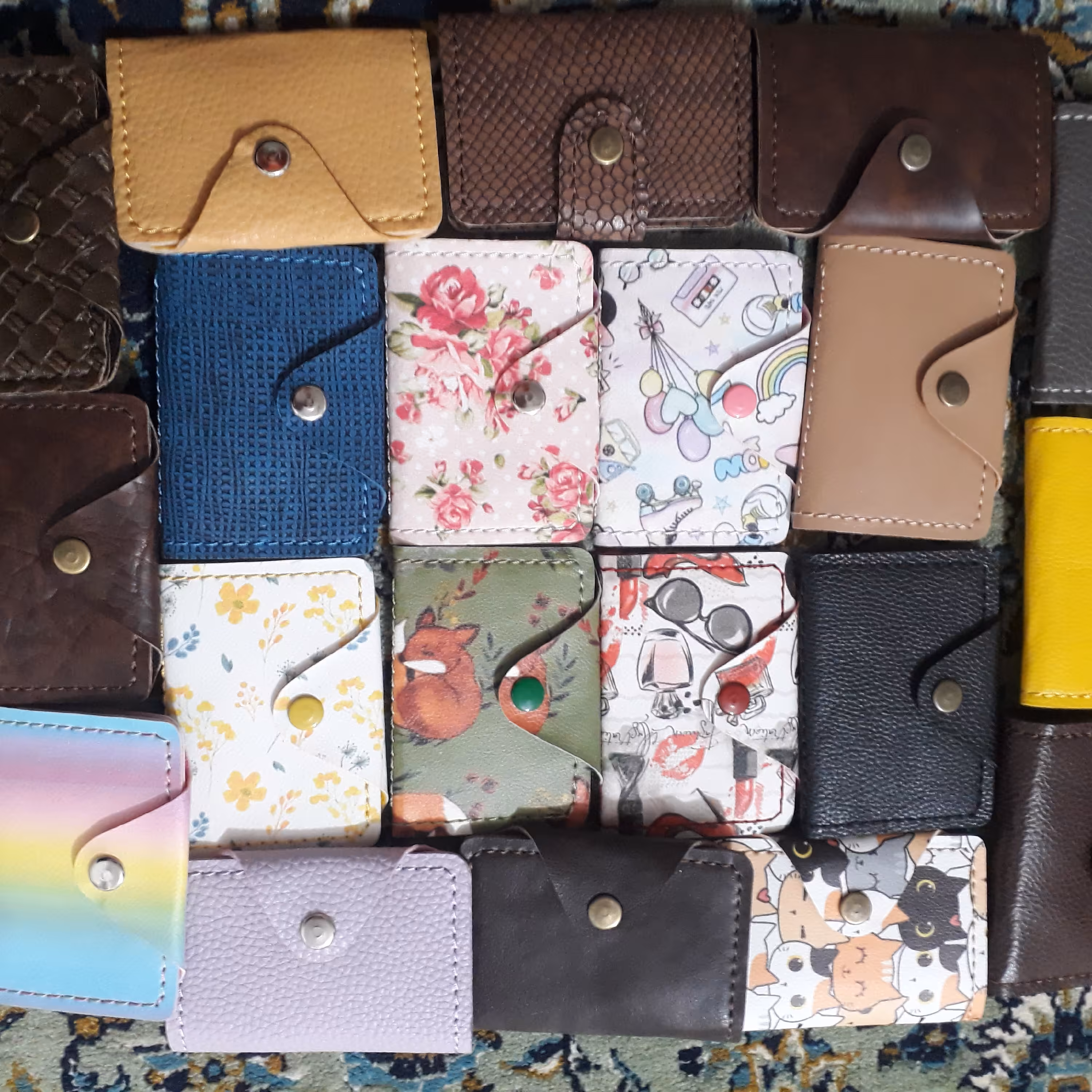 کیف جاکارتی چرم دست دوز عمده 12عددی چرم مصنوعی درجه یک ترک عالی عالی کاملا دستدوز پک 12عددی 