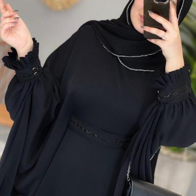مانتو عبایی الیزه آستین چین دار