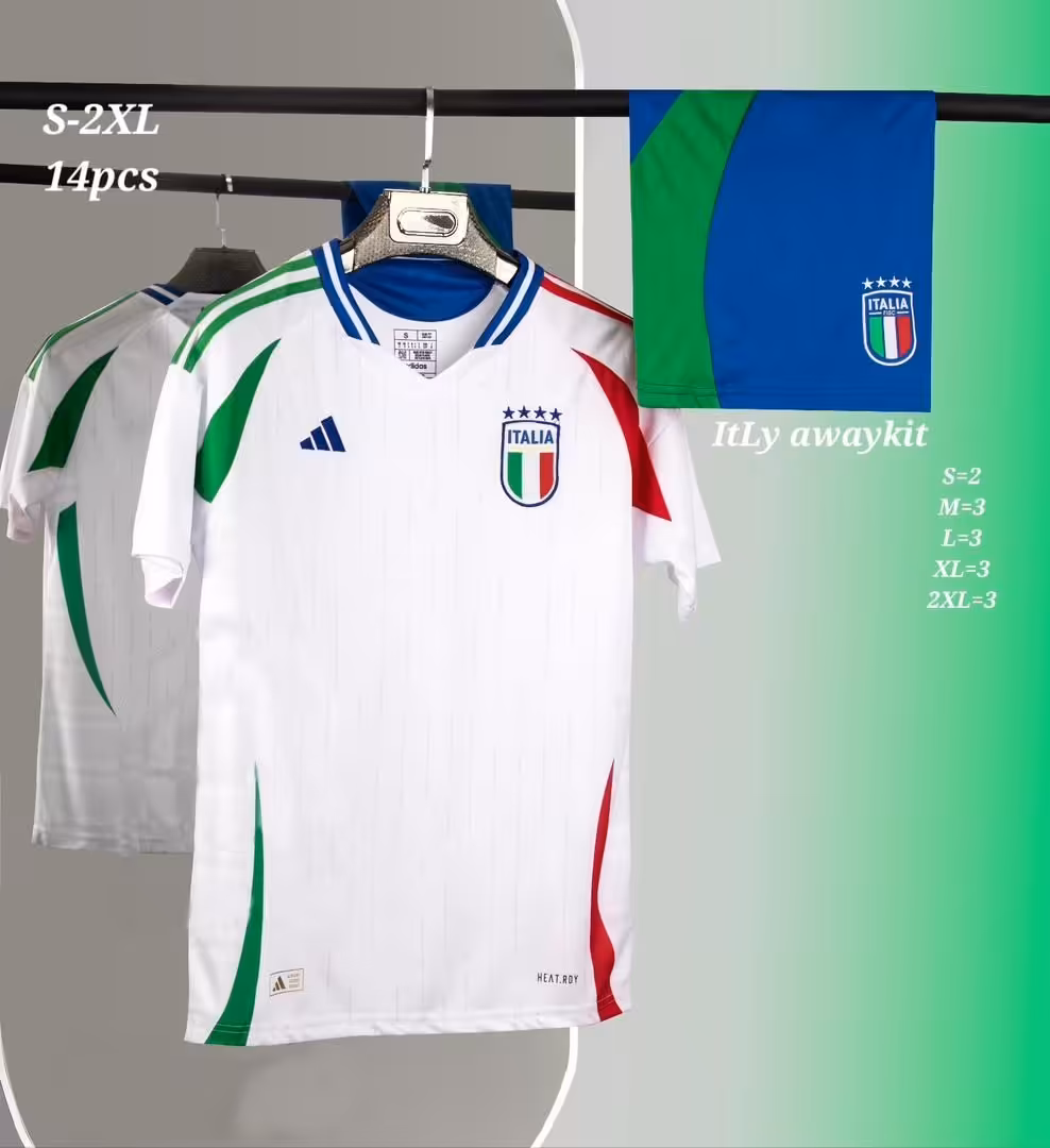 کیت دوم تیم ملی ایتالیا 2024-2025 (پیراهن شورت) ورژن هواداری