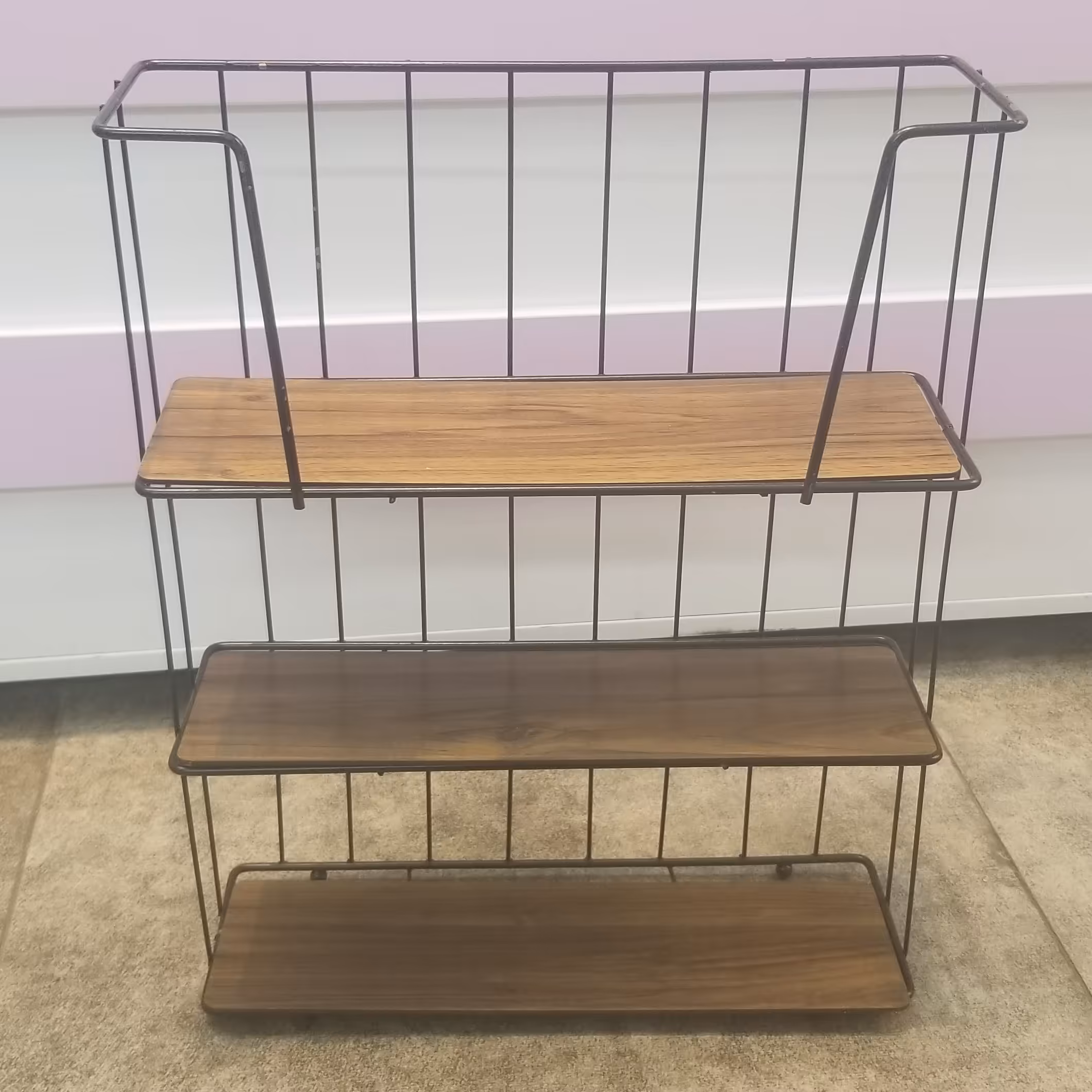 استند 3 طبقه نظم دهنده مستطیل کف چوبی