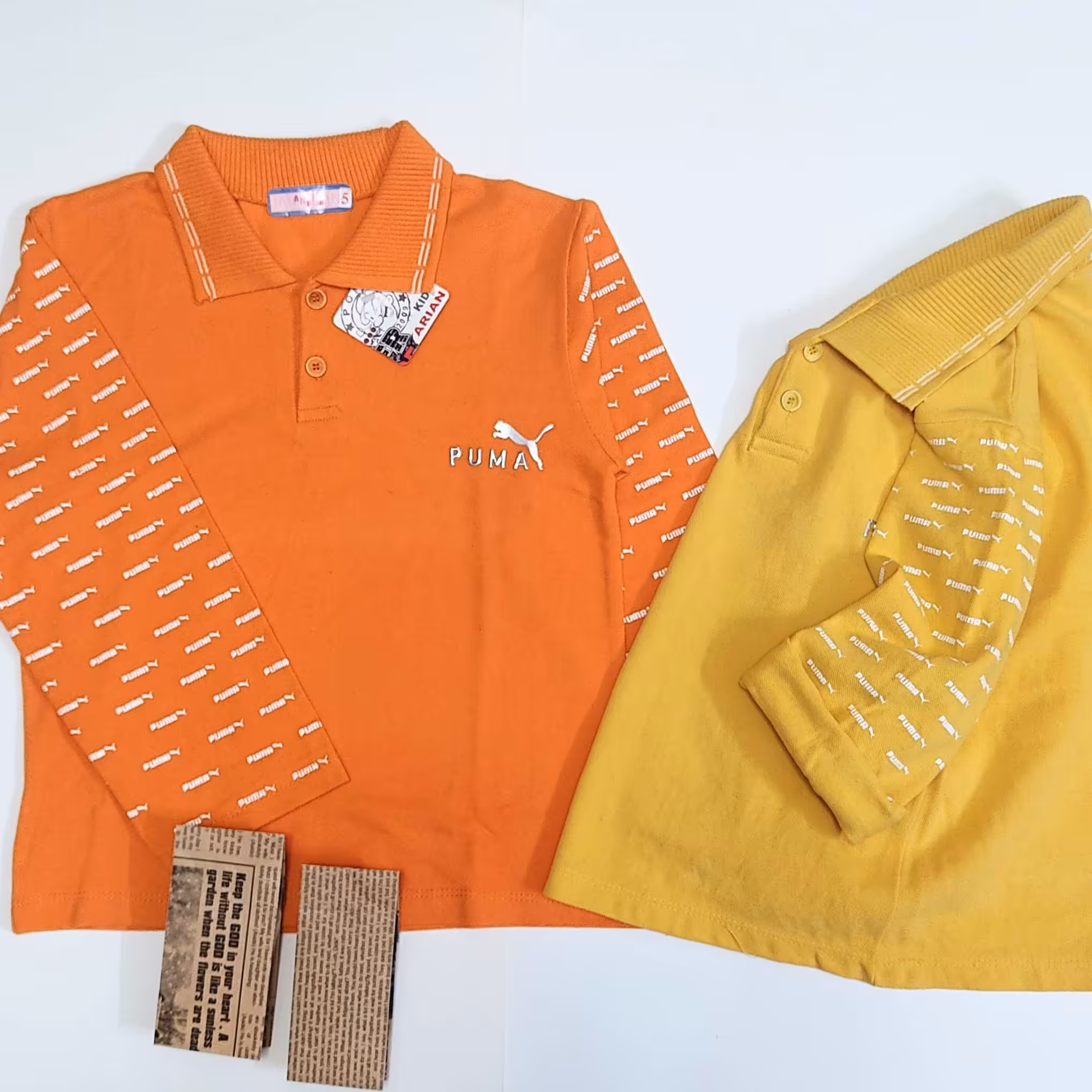 بلوز پسرانه آستین بلند پنبه جودون اعلا سایز 50 سورمه ای و نارنجی  مانده کیفیت عالی یقه دار دو دکمه 