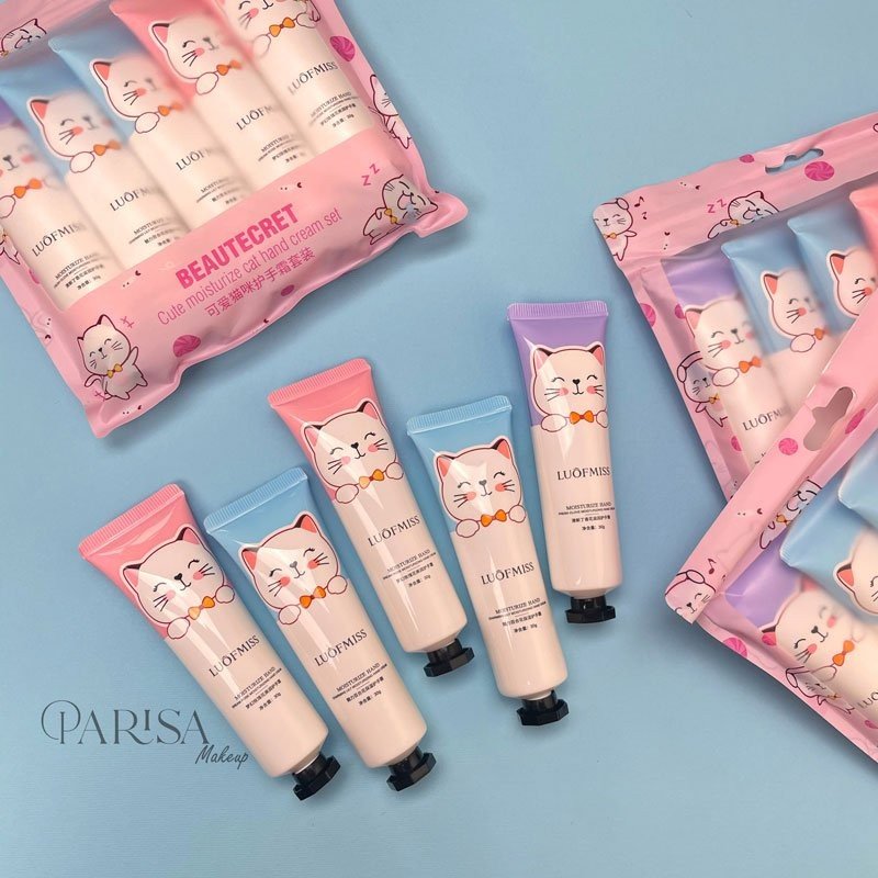 کرم دست طرح گربه پاییون دار 