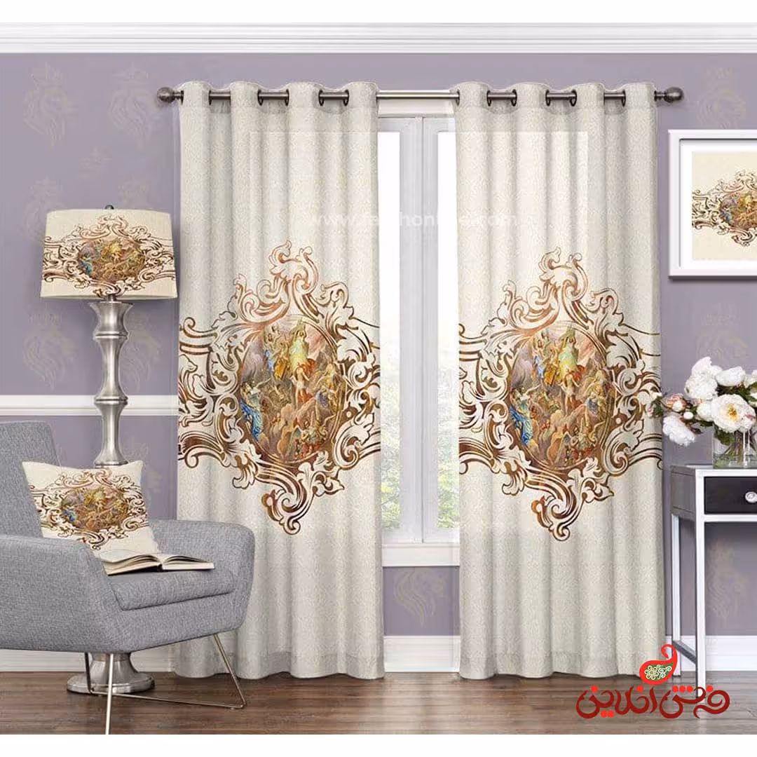 پرده طرح نقاشی اروپایی کد 3449