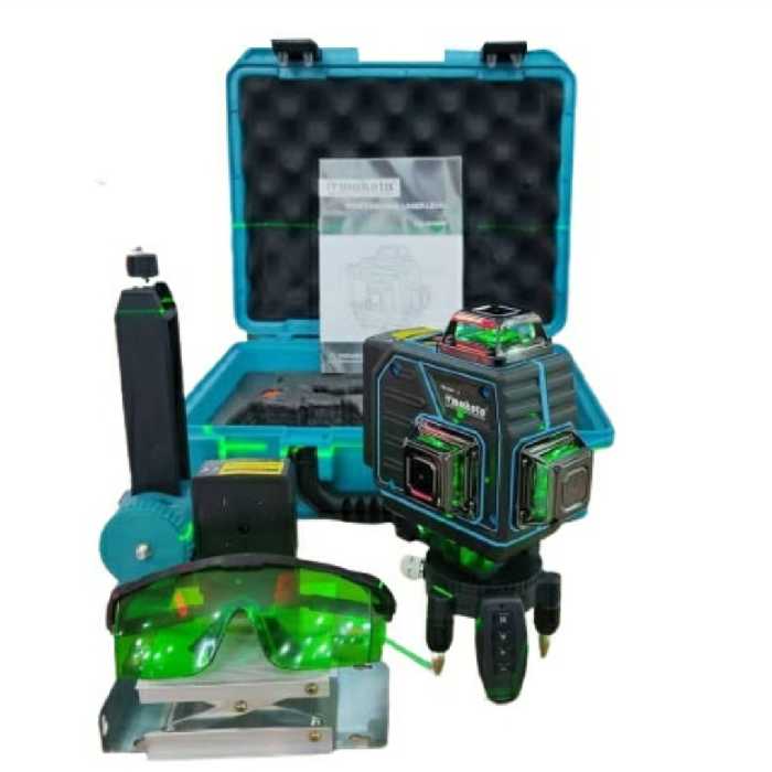 تراز لیزری ماکوتا 4بعدی 360 درجه 16 لاین همراه وسایل کامل اصلی مدل Makota TM-4D16WF