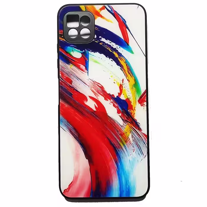 قاب طرح دار پشت گلسی محافظ لنز دار ساسمونگ SAMSUNG Galaxy A22 5G کد 5