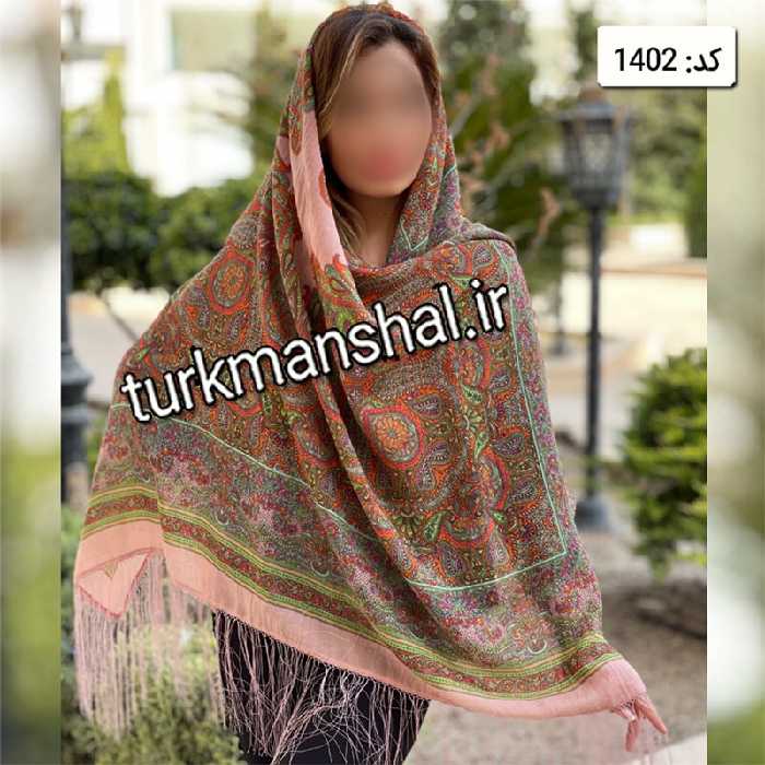 روسری ترکمن ابریشمی (ایتالیایی) کد 1402