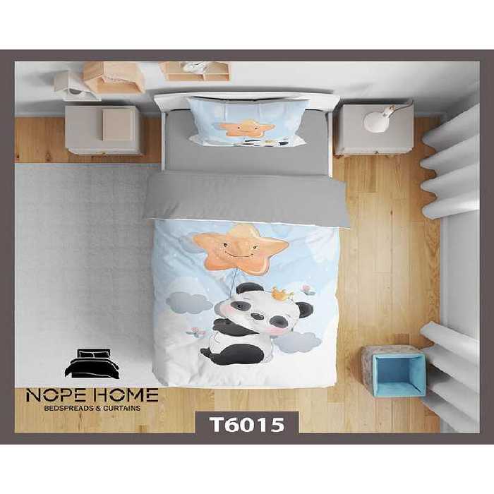 سرویس لحاف روتختی کودک یک نفره 5 تکه نوپه هوم Nopehome طرح پاندا کد T6015