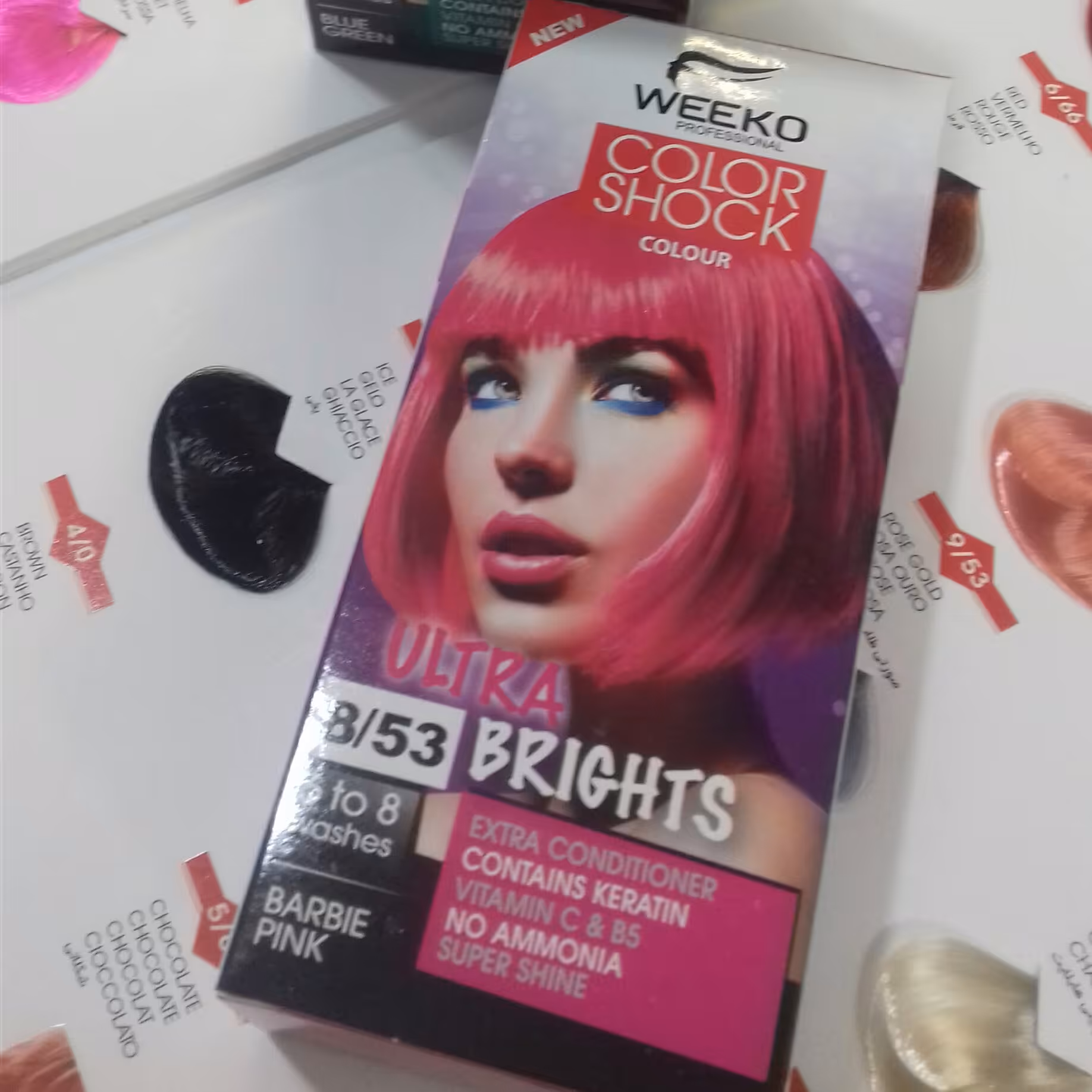 رنگ موی ژله ای فانتزی ویکو ایتالیایی در 24 طیف رنگی زیبا و جذاب و بدون نیاز به اکسیدان