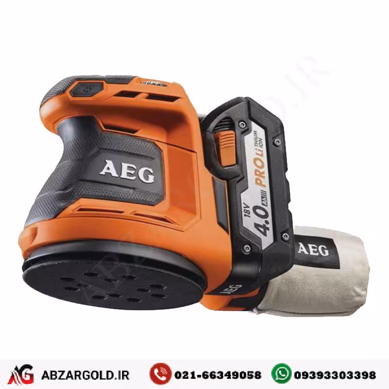 سنباده گرد شارژی 18 ولت آاگ مدل BEX18-125-0