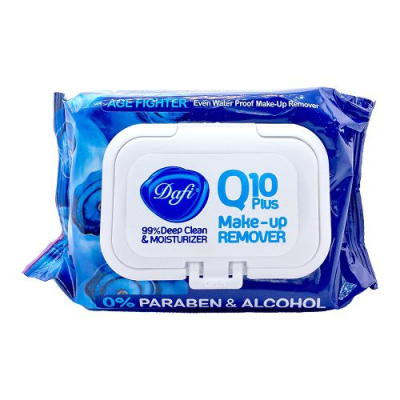 دستمال مرطوب پاک کننده آرایش دافی مدل Q10 (طرح میوه بلوبری) بسته 50 عددی