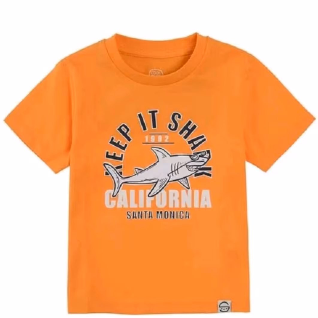 تیشرت اسپرت طرح کوسه   برند کول کلاب 3و4سال