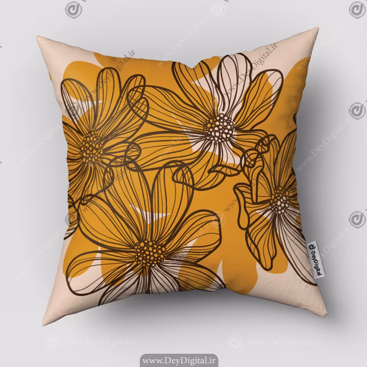 کوسن فانتزی طرح گل نقاشی SM-14402