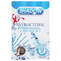 کاندوم ضد قارچ شادو مدل Antibacterial بسته 12 عددی