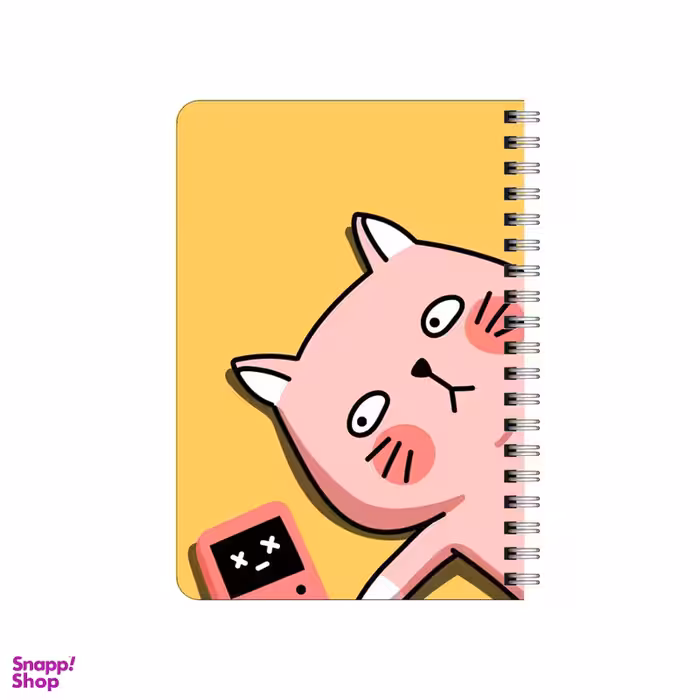 دفترچه یادداشت بامبیلیپ مدل چوبی طرح گربه و بازی کامپوتری کد 6268575