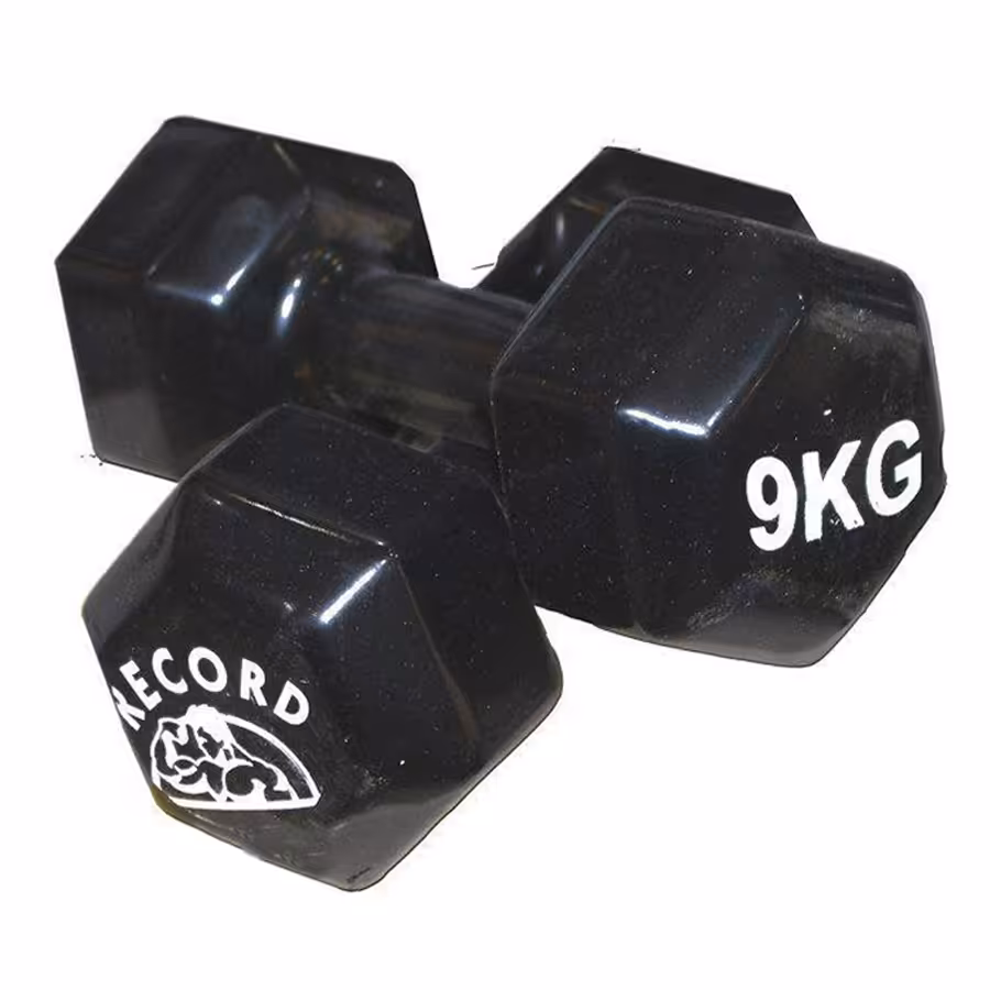 دمبل ایروبیک بانوان روکش‌ دار 9 کیلوگرمی - دو عددی