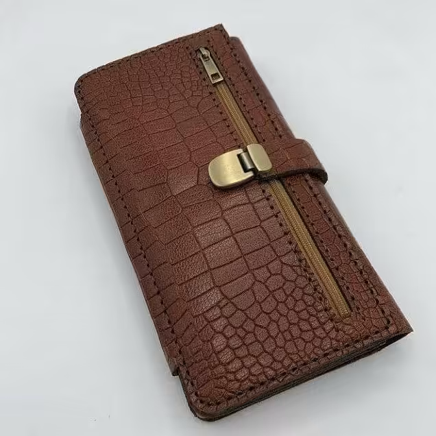 کیف پول 3 لت چرم طبیعی دست دوز کد655