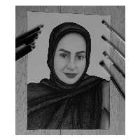 طراحی چهره با تکنیک سیاه قلم
