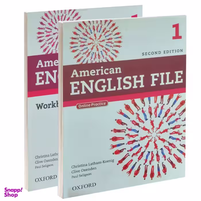 کتاب American English file 1 اثر جمعی از نویسندگان انتشارات Oxford دو جلدی غیر اصل