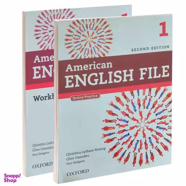 کتاب American English file 1 اثر جمعی از نویسندگان انتشارات Oxford دو جلدی غیر اصل