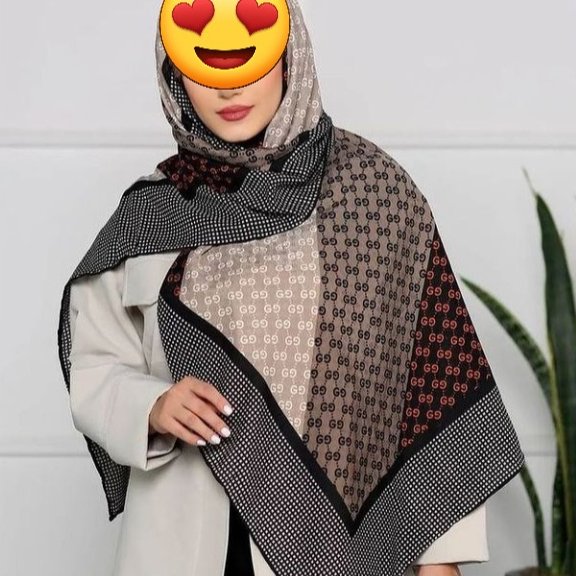 روسری نخی لبه دست دوزی شده فوق العاده باکیفیت