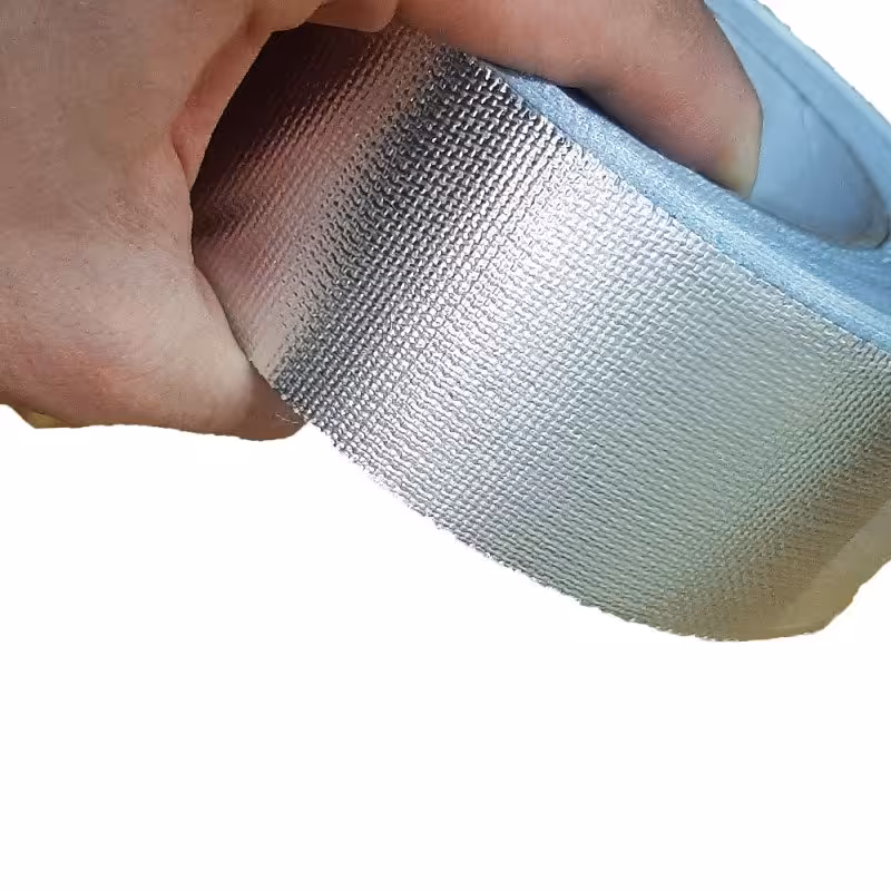 چسب نواری فویل دار برزنتی (آلومینیوم، دارای نخ) ، 45 متری