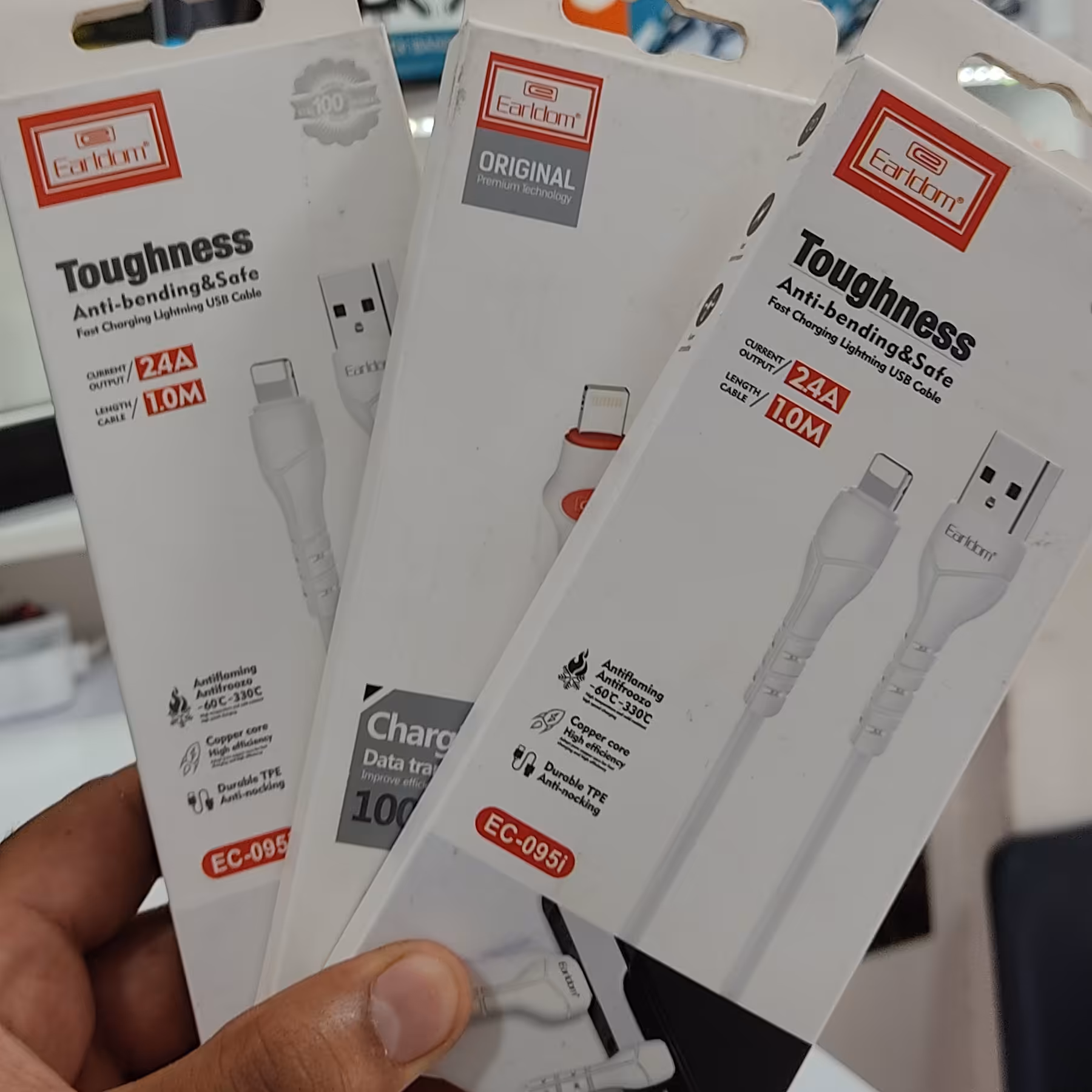 کابل شارژر آیفون برند Earldom