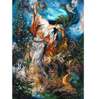 کد 27021 - نخ و نقشه کامپیوتری تابلو فرش عرشیان طرح مینیاتور  بوسه بر اهو