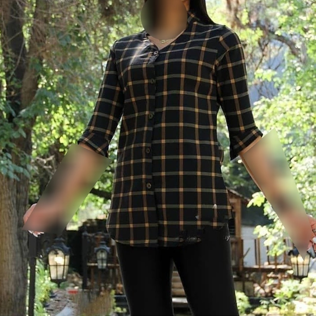 مانتو نخی چهار خونه (ارسال رایگان)