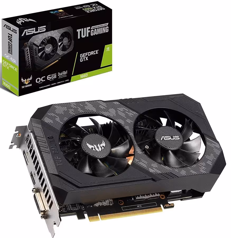 کارت گرافیک ایسوس مدل TUF-GTX1660-O6G-GAMING  با حافظه 6 گیگابایت