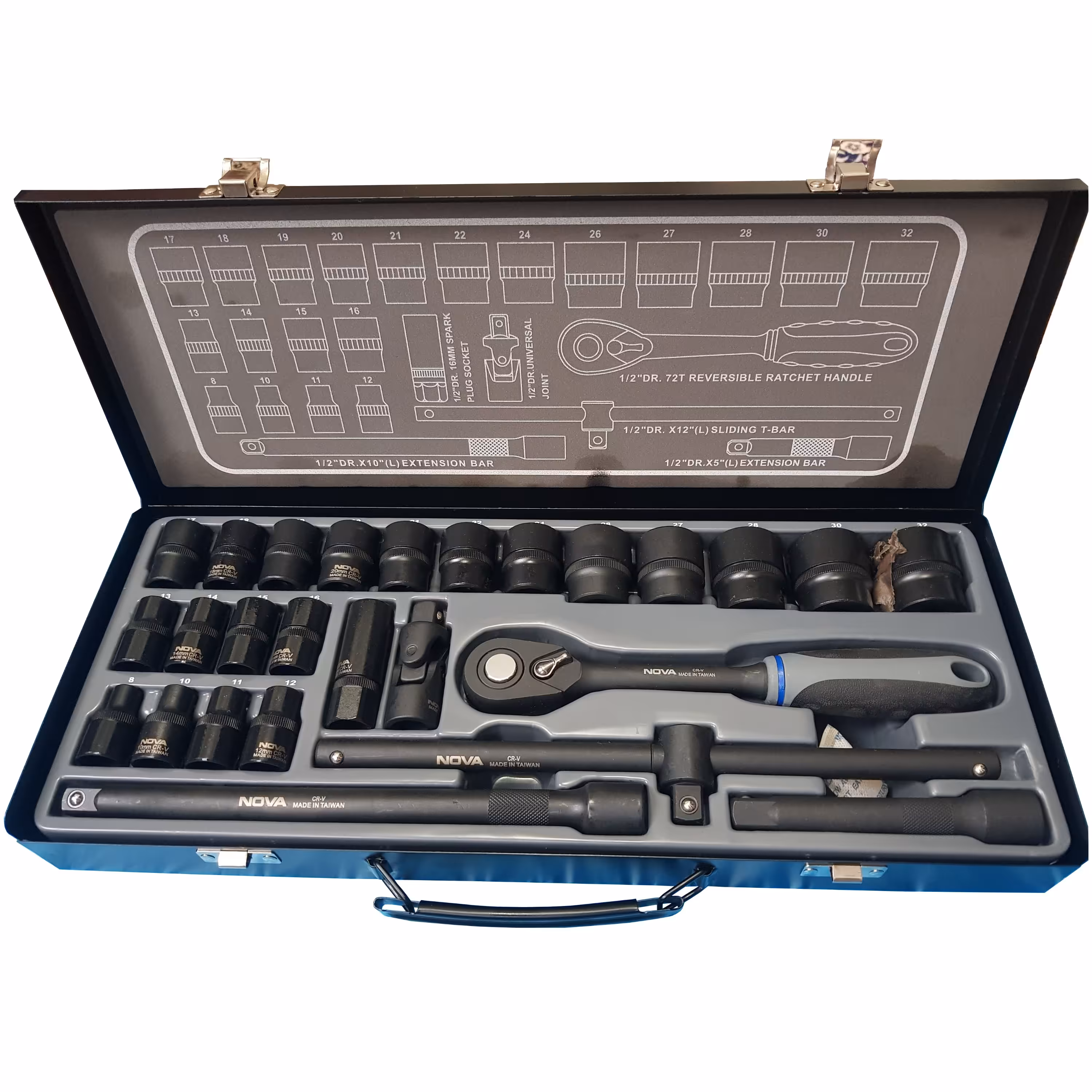 جعبه بکس 26 پارچه مشکی نووا تایوان کد NTS-7000 - ارسال پستی رایگان