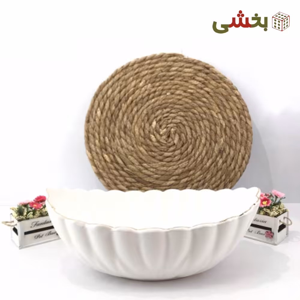 کشکول لبه طلایی بدون پایه