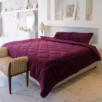 سرویس روتختی دونفره 8 تکه مخمل لومانا رنگ البالویی