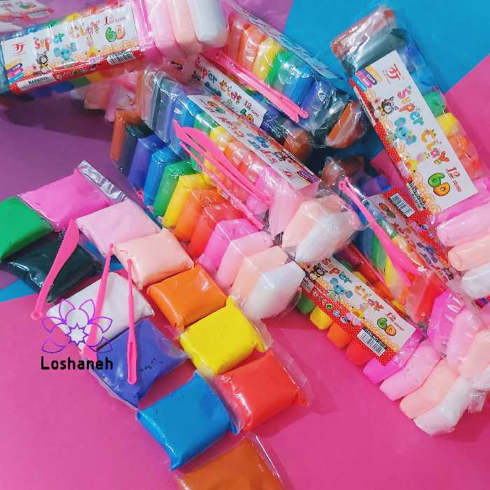 خمیر  کلی 12 رنگ ارسال رایگان 