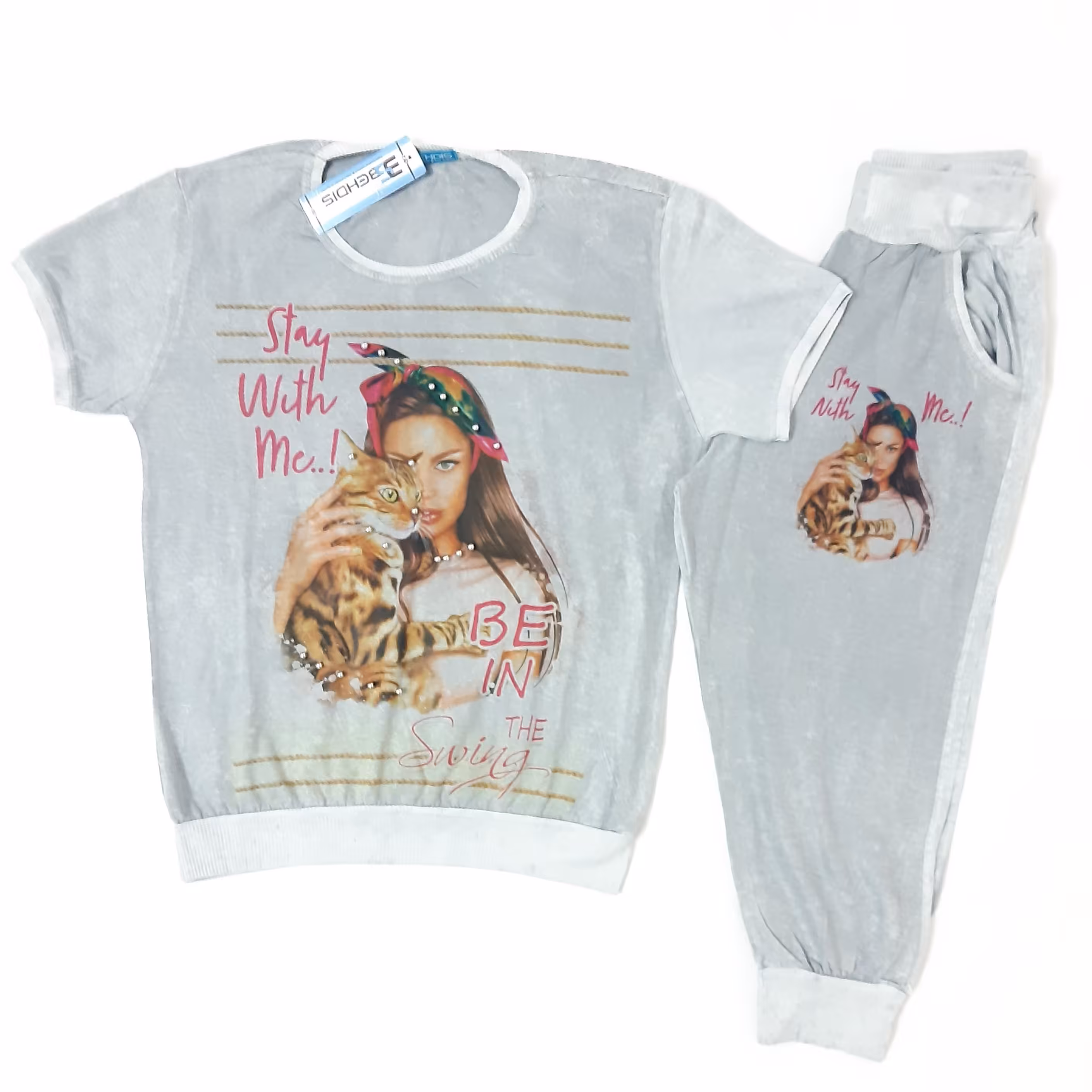 ست تیشرت و شلوارک فانتزی سنگشور