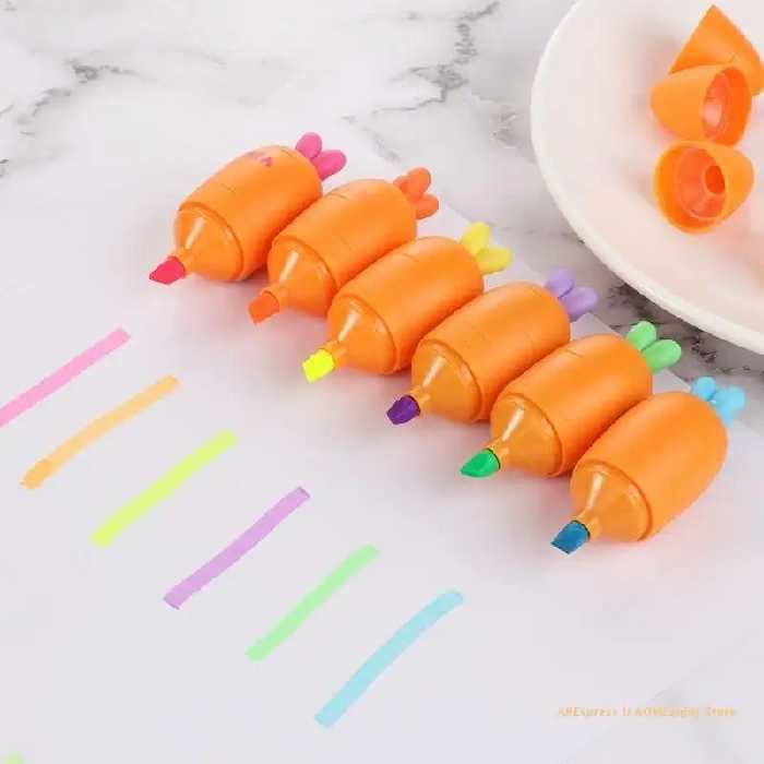 هایلایتر هویج دارای 6 رنگ مختلف 