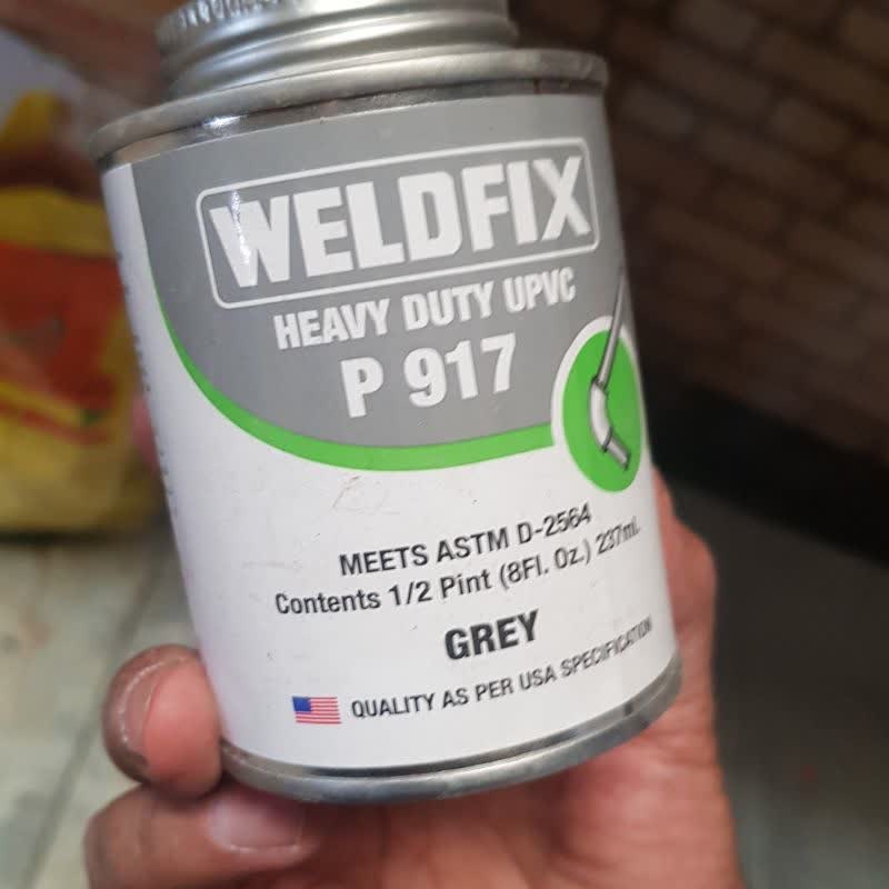 چسب پی وی سی PVC قوطی weldfix مدل p917 UPVC