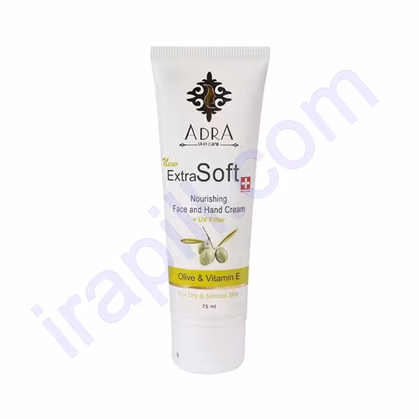 کرم تیوپی دست و صورت آدرا حاوی عصاره زیتون 75 میلی لیتر