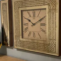 ساعت دیواری آینه ای سه تیکه  اسید شویی  گوشواره دار کد 6575 تولیکا