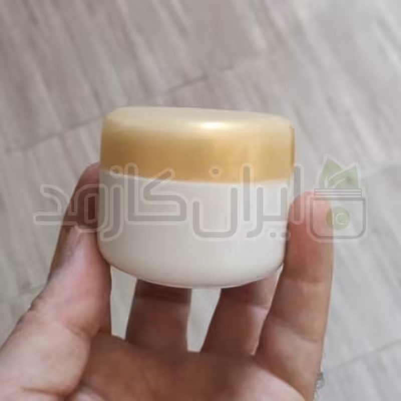 ظرف کرم 50گرمی سفید تک جداره با درب خردلی (بسته 30عددی)