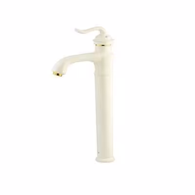 شیر روشویی پایه بلند شودر مدل لوکا شیری طلا