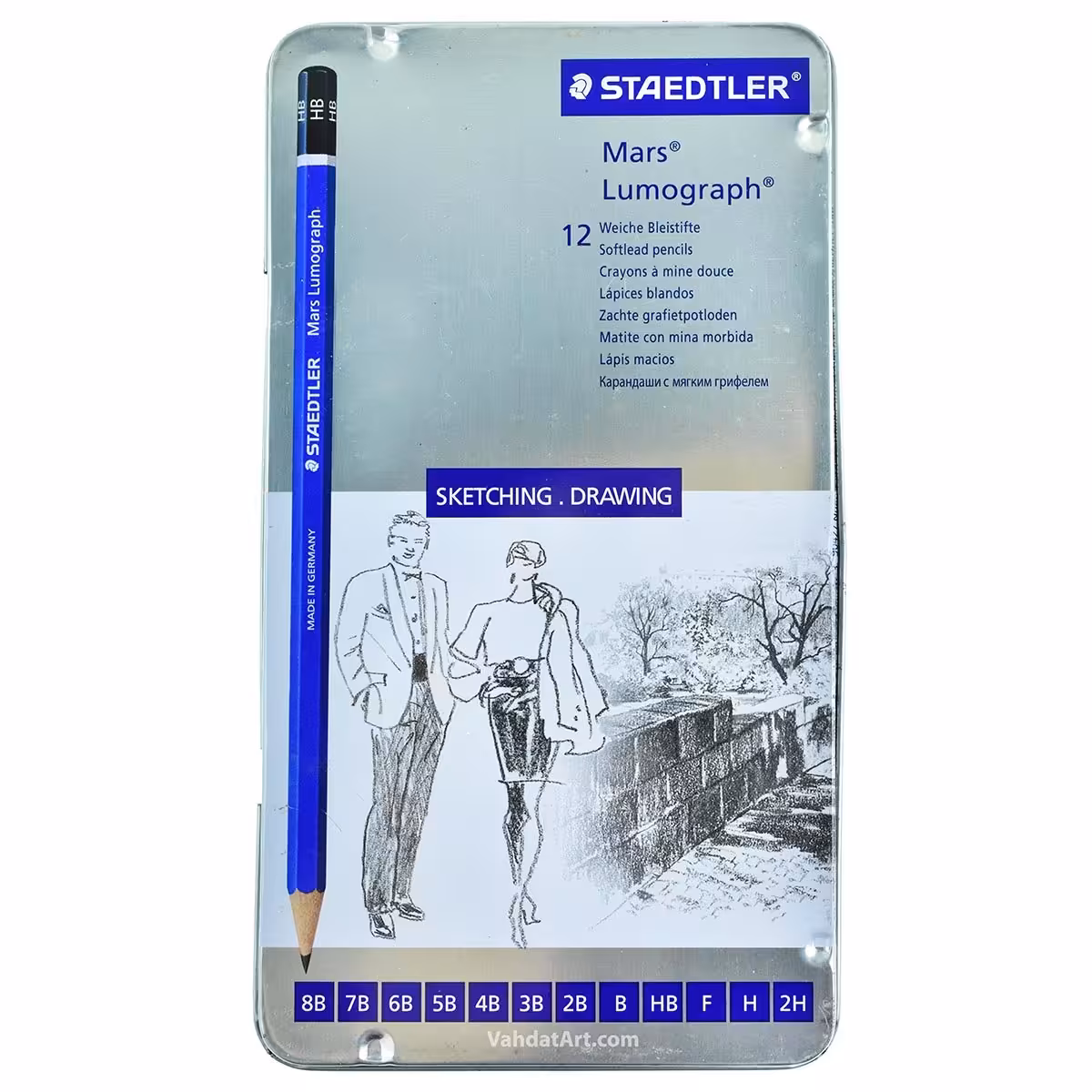 ست مداد طراحی استدلر Mars Lumograph -المام 12 عددی