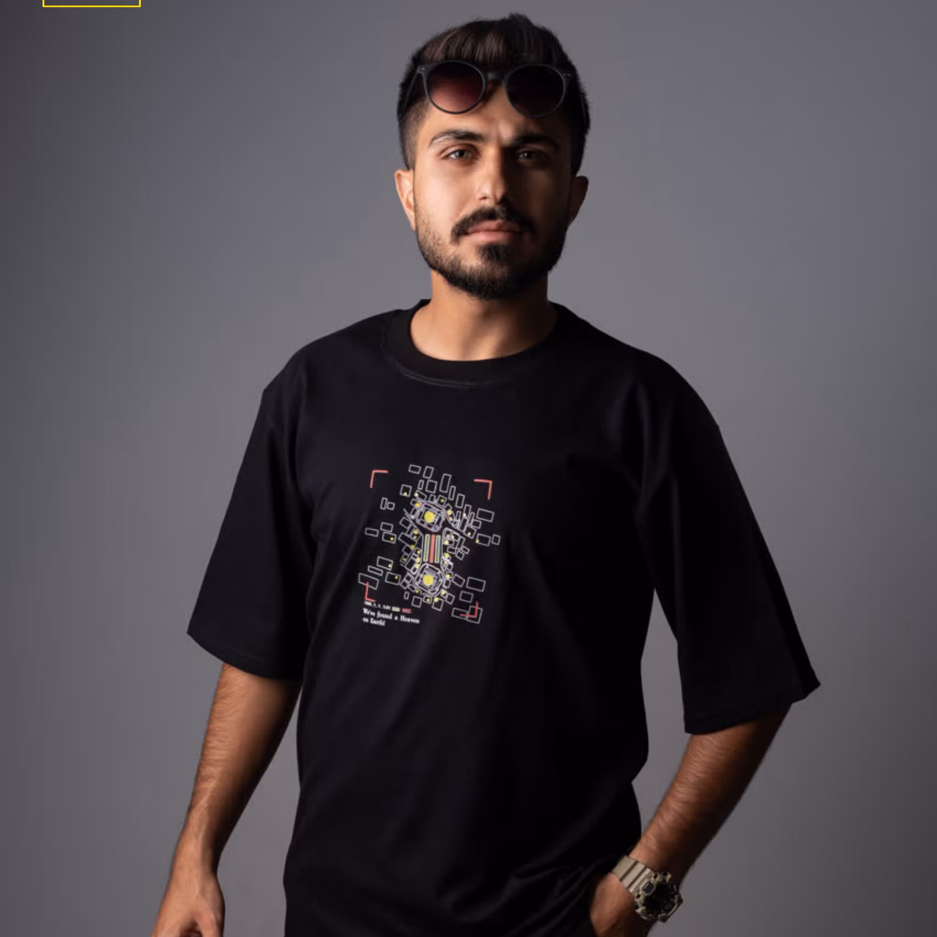 تیشرت مشکی اربعین پنبه ای نخ سوپر مدل Heaven ، چاپ dtf . در سه سایز 