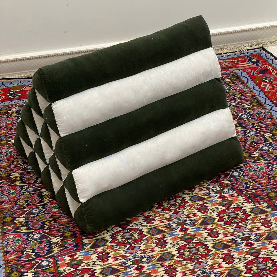 لم پشتی سه بعدی زنبوری ترکیب سبز  و سفید