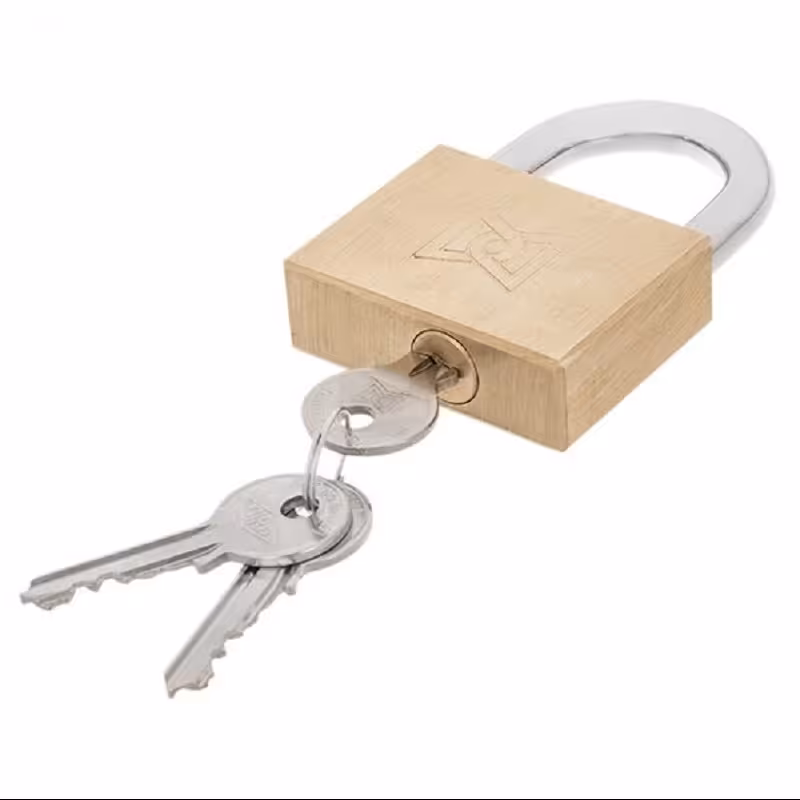 قفل آویز  برند معروف گیرا مدل 004 جنس برنجی با میله فولادی 