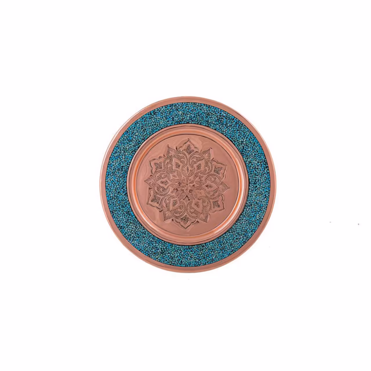 بشقاب فیروزه کوبی آقاجانی مدل f080