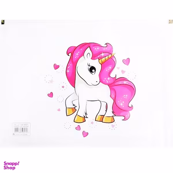 کاور زیپ دار طرح یونیکورن کد Ui25 سایز A4