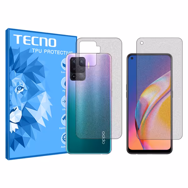 گلس صفحه نمایش و پشت گوشی اوپو A94 مدل هیدروژلی مات برند تکنو کد SS