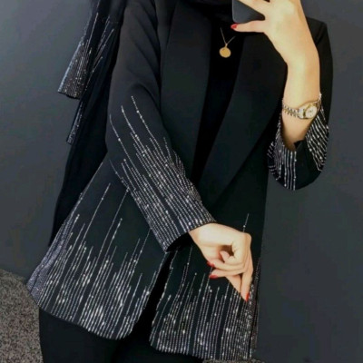 مانتو مجلسی کرپ مدل کت نگینی آبشار